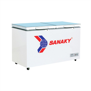 Tủ đông Sanaky Inverter VH-2899W4KD ( 230 lít, 1 ngăn đông, 1 ngăn mát, 2 cánh mở, dàn lạnh đồng, mặt kính cường lực )