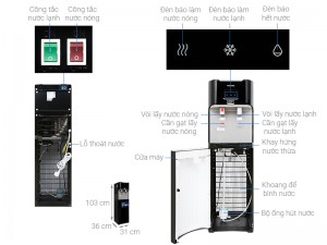 Cây nước nóng lạnh Toshiba RWF-W1669BV(K1)