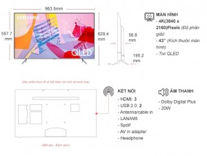 Smart Tivi QLED 4K 43 inch Samsung QA43Q65A