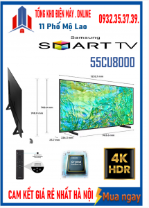 Smart Tivi Samsung 4K 55 inch UA55CU8000 [ 55CU8000 ] MỚI 2023