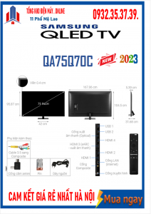 Smart Tivi QLED 4K 75 inch Samsung QA75Q70C [75Q70C ] MỚI 2023