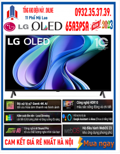 Smart Tivi OLED LG 4K 65 inch 65A3PSA  [ 65A3PSA ] MỚI 2023