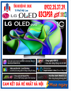 Smart Tivi OLED LG 4K 83 inch 83C3PSA [ 83C3PSA ]  MỚI 2023