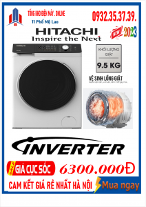 Máy giặt Hitachi Inverter 9.5 kg BD-954HVOW