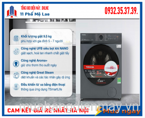Máy giặt cửa trước Toshiba Inverter 9.5 kg TW-T21BU105UWV(MG) Mới 2023