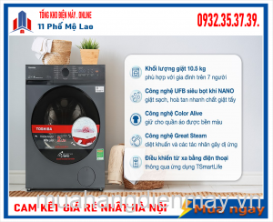 Máy giặt Toshiba Inverter 10.5 kg TW-T21BU115UWV(MG) Mới 2023