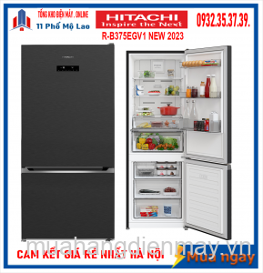 Tủ lạnh Hitachi Inverter 356 lít Ngăn đông dưới R-B375EGV1 Mới 2023