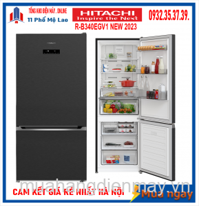 Tủ lạnh Hitachi Inverter 323 lít Ngăn đông dưới R-B340EGV1 Mới 2023