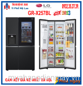 Tủ lạnh LG Inverter 635 Lít Side By Side InstaView Door-in-Door GR-X257BL Mới 2023