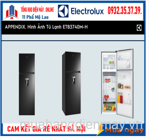 Tủ lạnh 2 cửa Electrolux 341L Ngăn đá trên ,Có ngăn đông mềm ETB3740M-H Mới [2024]
