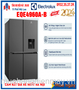 Tủ lạnh 4 cửa Electrolux Inventer 499L có lấy nước ngoài EQE4960A-B Mới [2024]