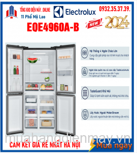 Tủ lạnh 4 cửa Electrolux Inventer 499L có lấy nước ngoài EQE4960A-B Mới [2024]