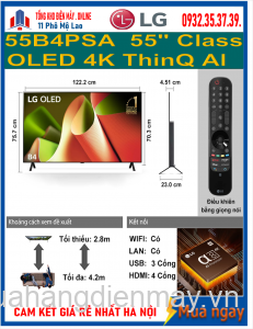 Smart Tivi OLED LG 4K 55 inch 55B4PSA Mới 2024