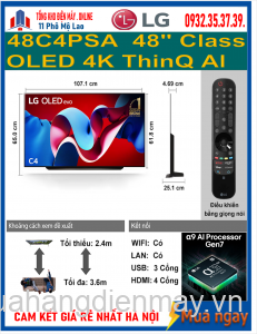 Smart Tivi LG OLED evo 48C4PSA 4K 48 inch ThinQ AI Mới 2024