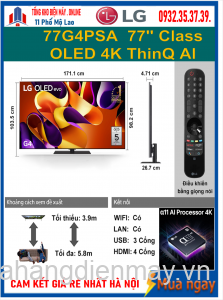 Smart Tivi LG OLED evo 77G4PSA 4K 77 inch ThinQ AI Mới 2024