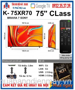 Google Tivi MiniLED Sony 4K 75 inch K-75XR70 [2024] 
