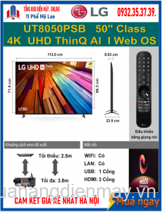 Tivi LG 50 inch 50UT8050PSB Mới 2024