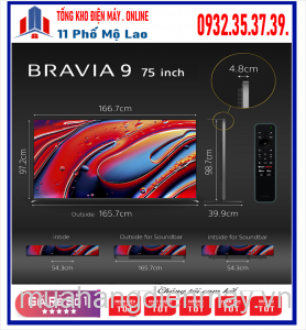 Mini Led Tivi Sony 75 inch 4K Bravia 9 K-75XR90 New [2024] 