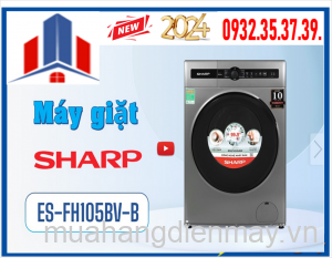Máy giặt Sharp 10.5 kg Inverter ES-FH105BV-B Mới 2024