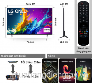 Tivi QNED LG 55 inch 4K Al TV 55QNED80TSA Mới 2024