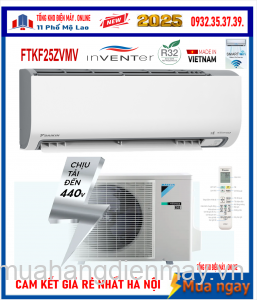 Điều hòa Daikin 9000BTU 1 chiều inverter FTKF25ZVMV WIFI Mới 2025