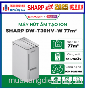 Máy hút ẩm Sharp DW-T30HV-W Mới [2025] 