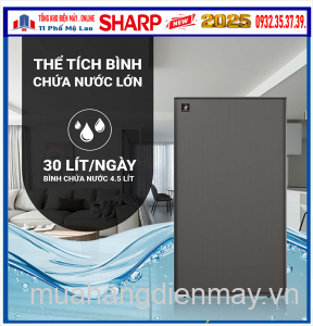 Máy hút ẩm kết hợp lọc khí 30L Sharp DW-T30FV-H (Mầu đen) Mới 2025