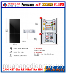 Tủ lạnh Panasonic Inverter 510 lít NR-X561BK-VN