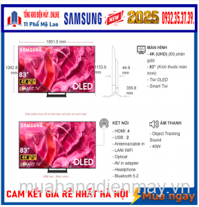 Smart Tivi OLED Samsung 4K 83 inch QA83S90F [2025]