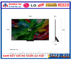 Smart TV LG QNED evo AI Mini LED 4K 86QNED86ASA NEW 2025 