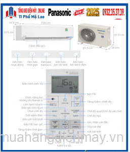 Điều hòa Panasonic 12000BTU 1 chiều inverter U12BKH-8 New 2025