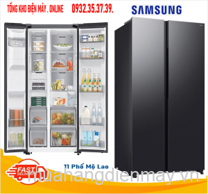 Tủ lạnh Samsung Inverter 655 lít Side By Side RS70F65Q3FSV New 2025