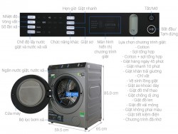 Máy giặt 10.5 Kg Toshiba TW-BH115W4V(SK) lồng ngang Inverter mới 2019
