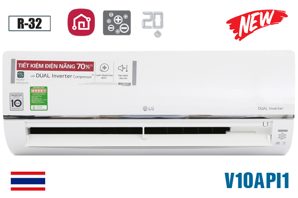 Điều hòa 1 chiều Wifi Inverter LG V10API1 9.000BTU Dual Cool MỚI 2021