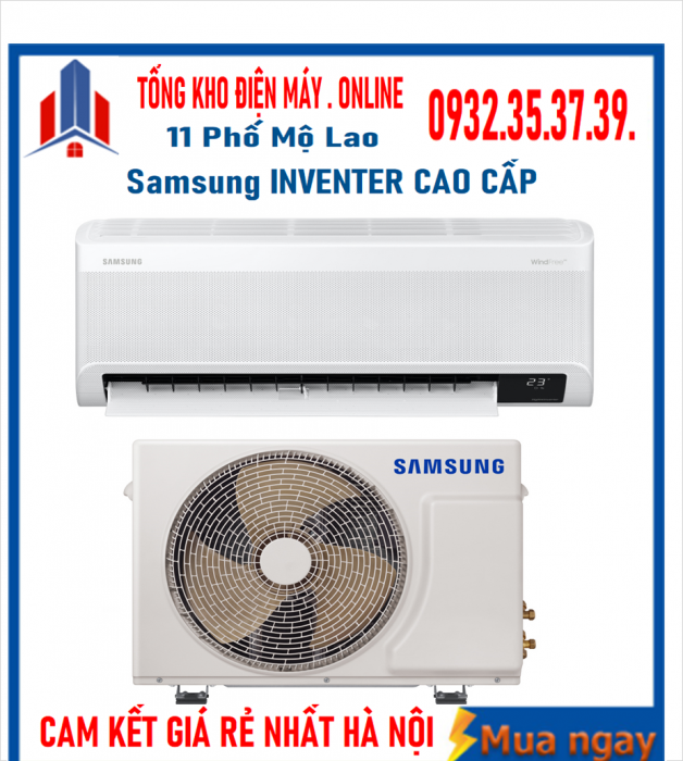Điều hòa CAO CẤP Samsung Wind-Free 1 chiều Inverter 12.000BTU AR13CYHAAWKNSV - MADEIN THÁI LAN