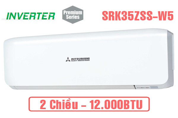 Điều hòa Mitsubishi Heavy 12000BTU 2 chiều inverter SRK35ZSS-W5 SIÊU SANG TRỌNG