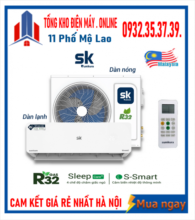 Điều Hòa Sumikura 24000Btu 1 Chiều Thường APS/APO-240/MORANDI MỚI  2023
