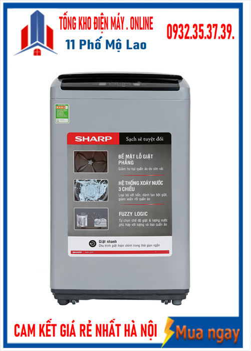 Máy giặt Sharp 10 kg ES-Y100HV-S MỚI 2023