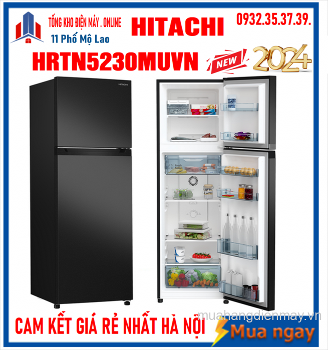 Tủ lạnh Hitachi 210 lít Inverter HRTN5230MUVN Mới 2024