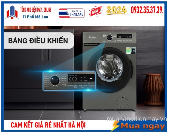 Máy giặt lồng ngang Casper Inverter 9 kg WF-9VG1