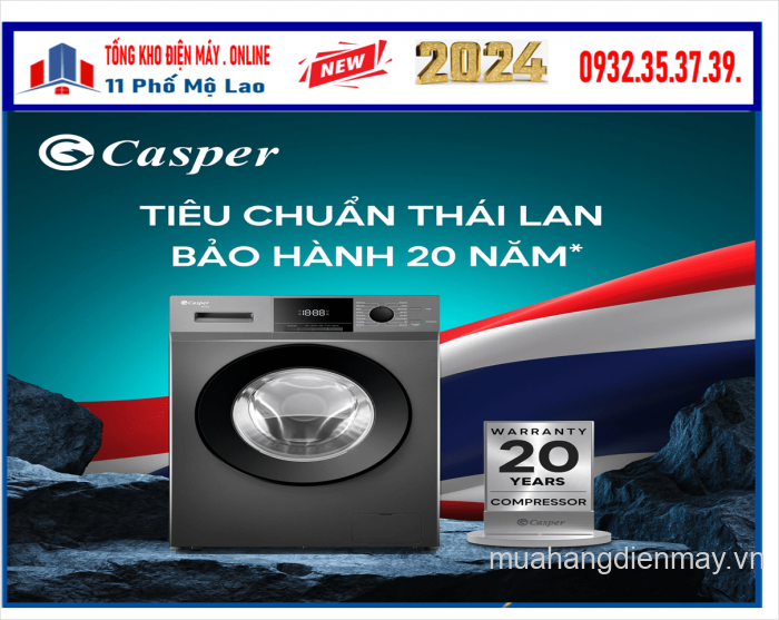 Máy giặt Casper cửa ngang EcoWash+ 9.5kg WF-95VG5