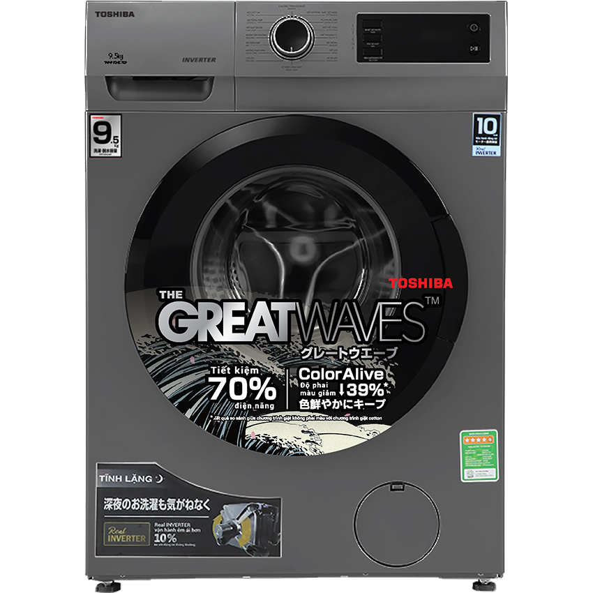 Máy giặt lồng ngang Toshiba Inverter 8.5Kg TW-BK95M4V(SK) Mới 2021