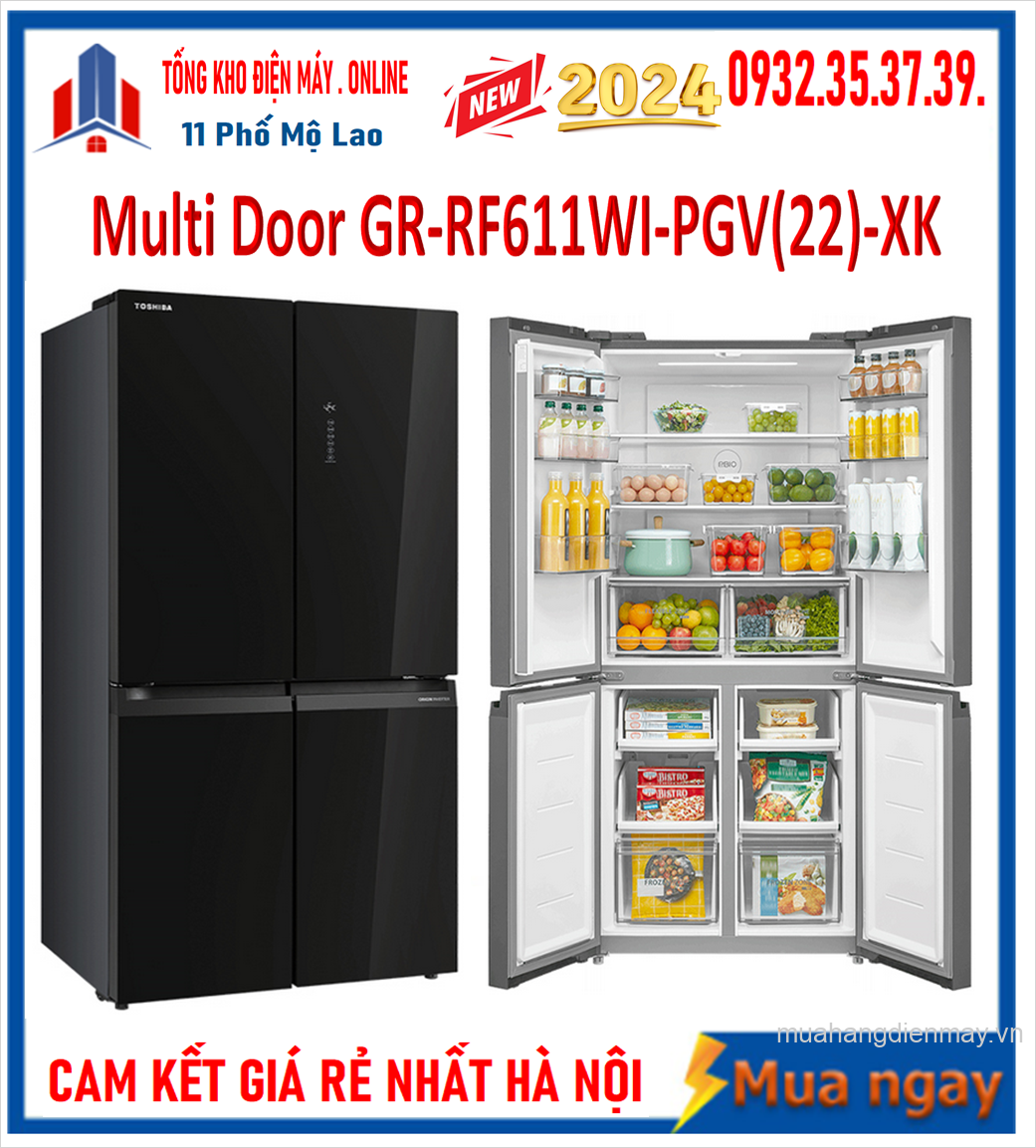 Tủ lạnh Toshiba Inverter 474 lít Multi Door GR-RF611WI-PGV(22)-XK
