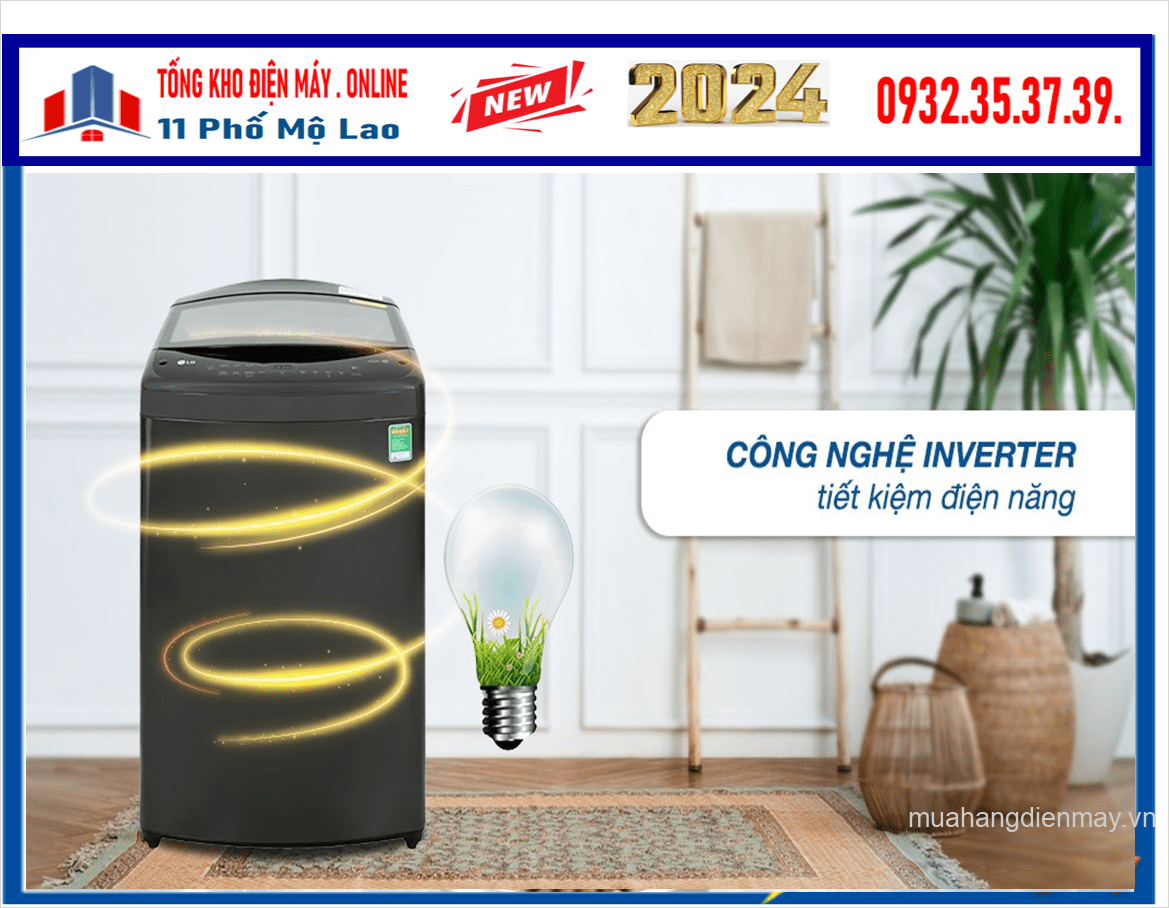 Máy giặt LG 17 kg AI DD Inverter TV2517SV7J  Mới 2024