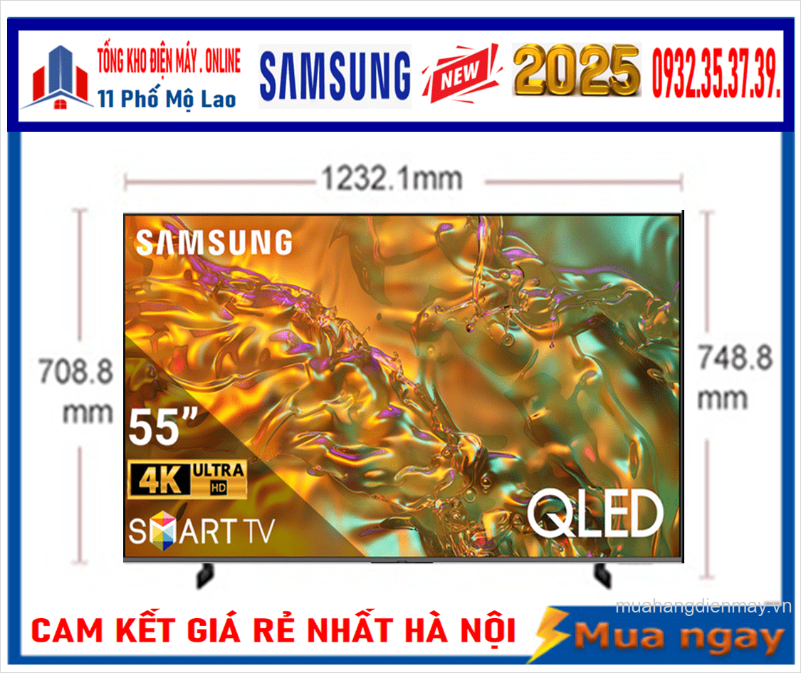 Tivi QLED Samsung Smart 4K 55 inch QA55Q8F [2025]