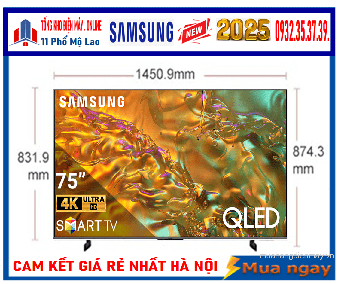 Tivi QLED Samsung Smart 4K 65 inch QA65Q8F [2025]