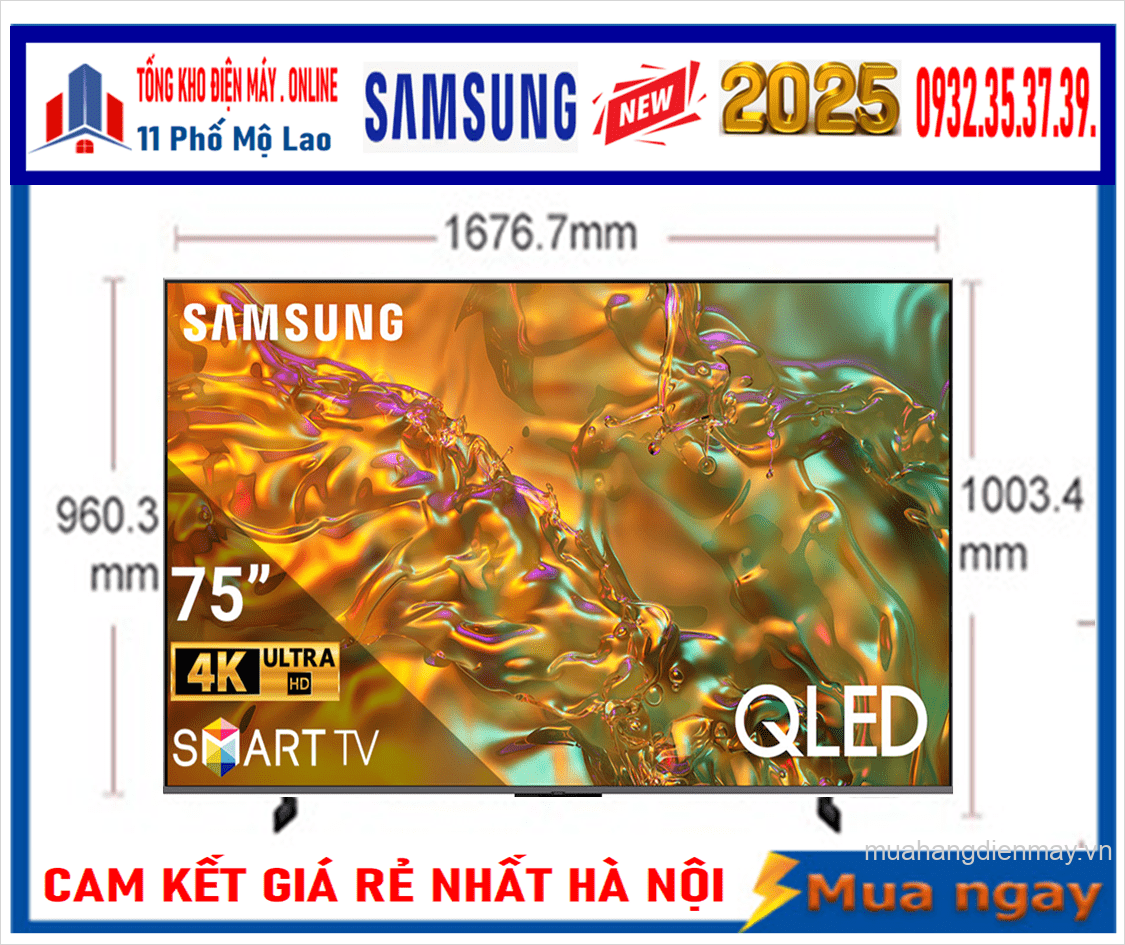 Tivi QLED Samsung Smart 4K 75 inch QA75Q8F [2025]